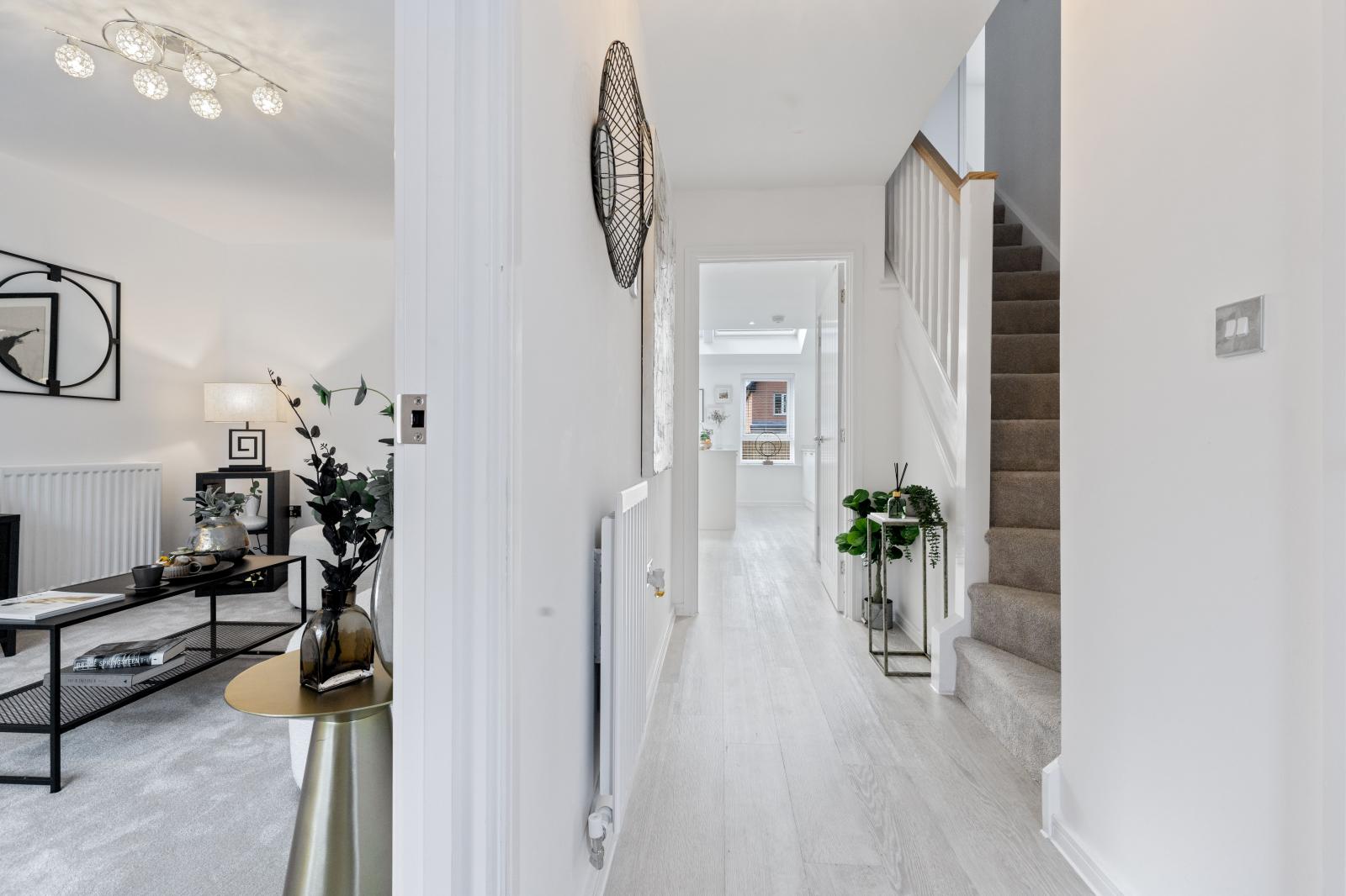 view down the hallway of the Lavender house type at Mill Vale