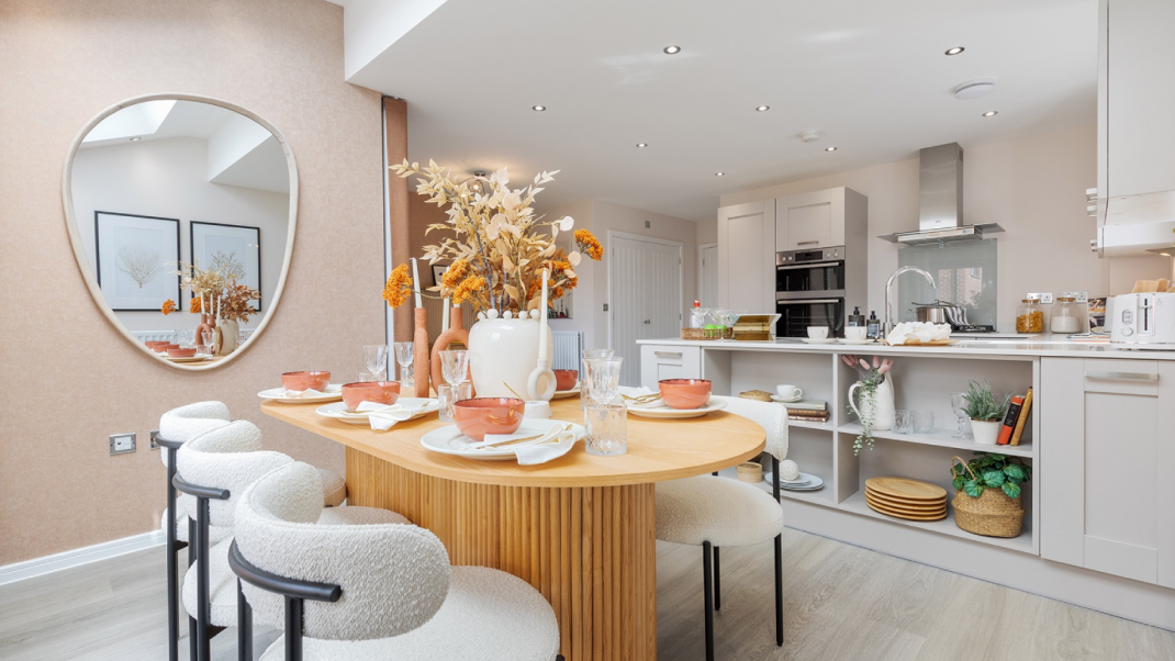 Open plan modern kitchen